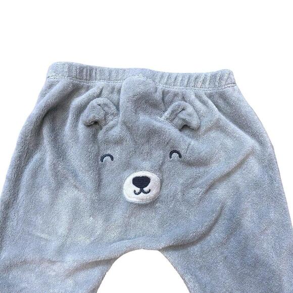 Carter's Blue Bear Jogger Pants Zip Hooded Sweatshirt Set Baby Infant 9 Mth - Picture 2 of 6